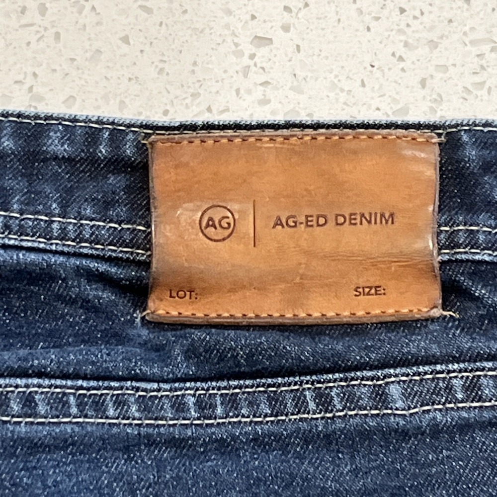 AG Adriano Goldschmied Tellis Men's Modern Slim Blue Jeans 35/33 - Picture 9 of 10